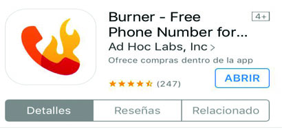 Burner ofrece a los usuarios teléfonos desechables
