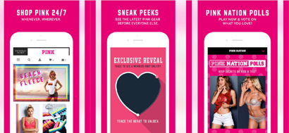 Pink Nation de Victoria Secret una aplicación ganadora